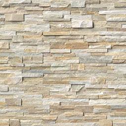 MSI Surfaces Golden Honey Ledgestone Panel 6X24 Stacked Ledger Stone - LPNLQGLDHON624
