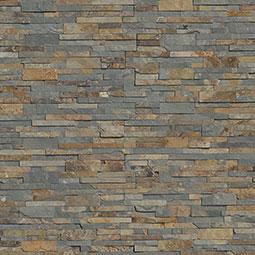 MSI Surfaces Gold Rush Ledgestone Panel 6X24 Stacked Ledger Stone - LPNLSGLDRUS624