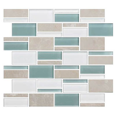 American Olean Color Appeal Glass Stone Blends 3 Random 11.75 X 12.75 Pacific Coast - C1363RANDMS1P