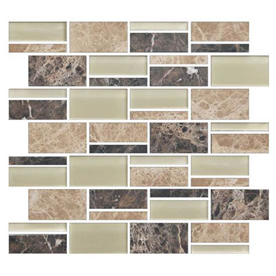 American Olean Color Appeal Glass Stone Blends 3 Random 11.75 X 12.75 Pebble Beach - C1373RANDMS1P