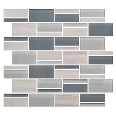 American Olean Color Appeal Glass Stone Blends 3 Random 11.75 X 12.75 Sea Cliff - C1413RANDMS1P