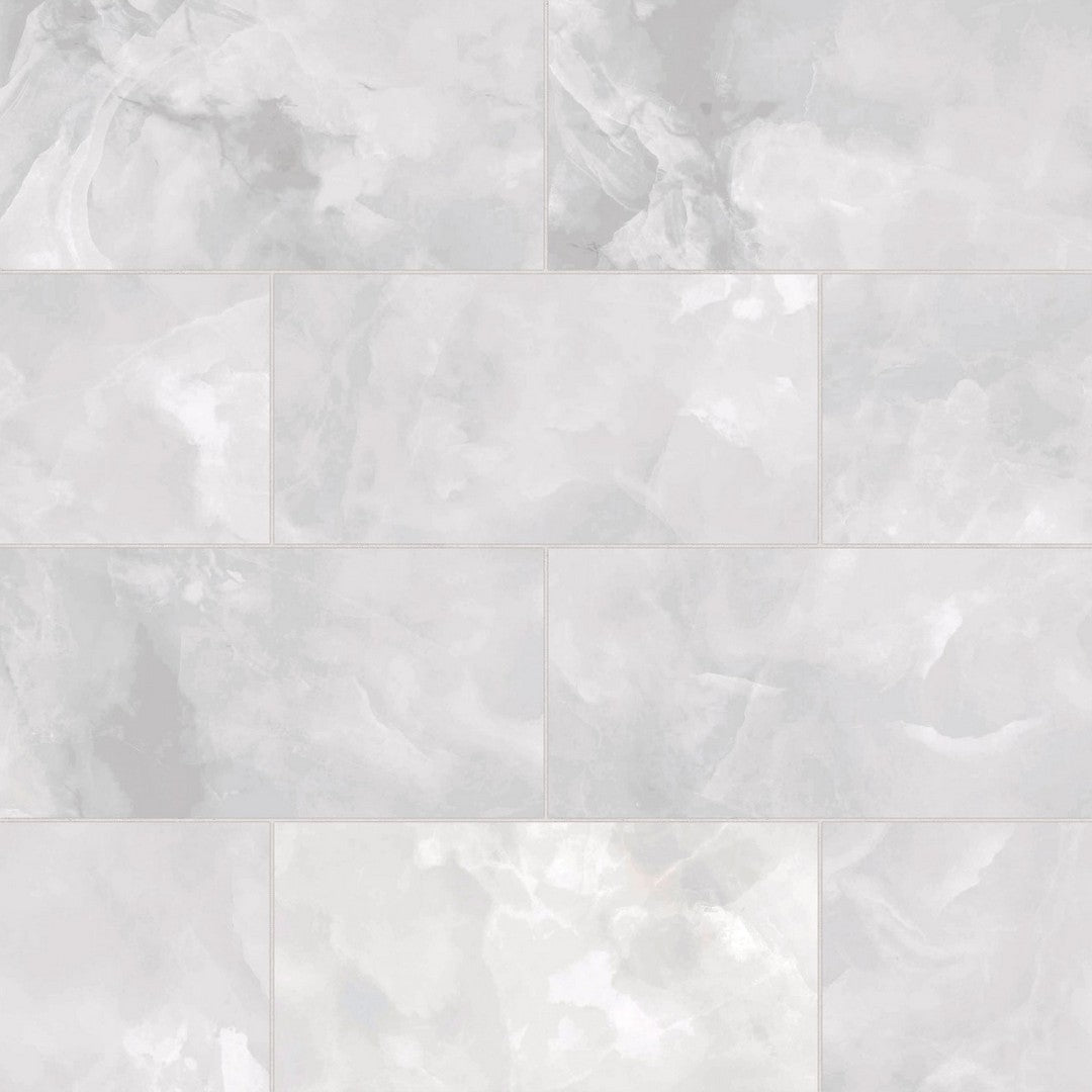 Bedrosians Gemma 12x24 Porcelain Honed Field Tile - White Onyx - STPGEMWHI1224H